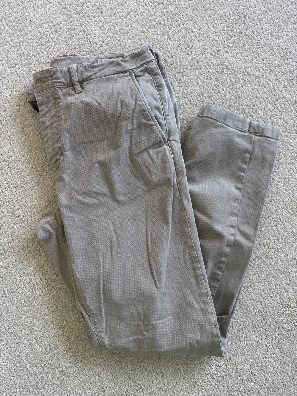 Faherty Light Gray Slim Chinos